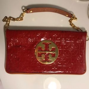 Tory Burch Red Patent Shoulder Bag